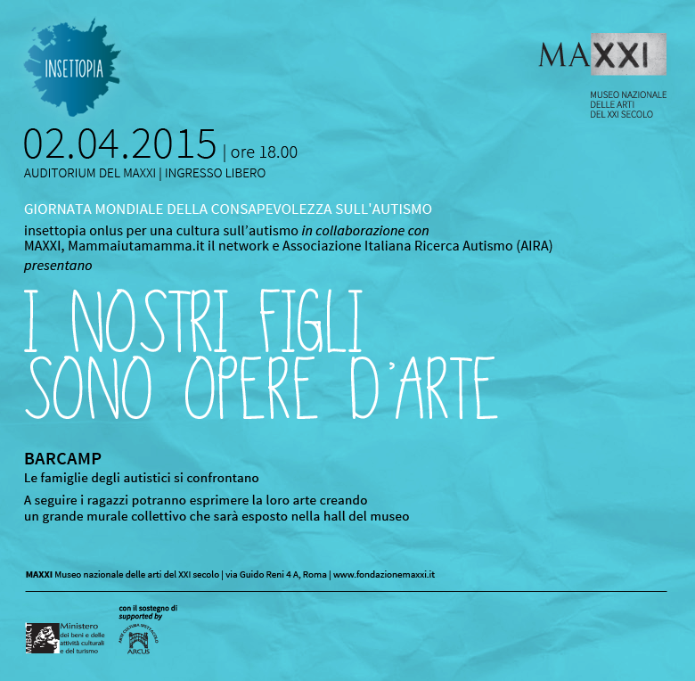 Autismo e consapevolezza: al MAXXI di Roma “I nostri figli sono opere d'arte”