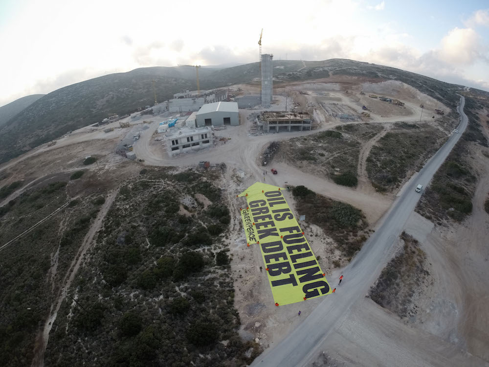 Un Mediterraneo libero dal petrolio: Greenpeace in azione a Rodi