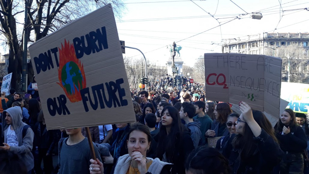 Lo sciopero per il clima a Milano
