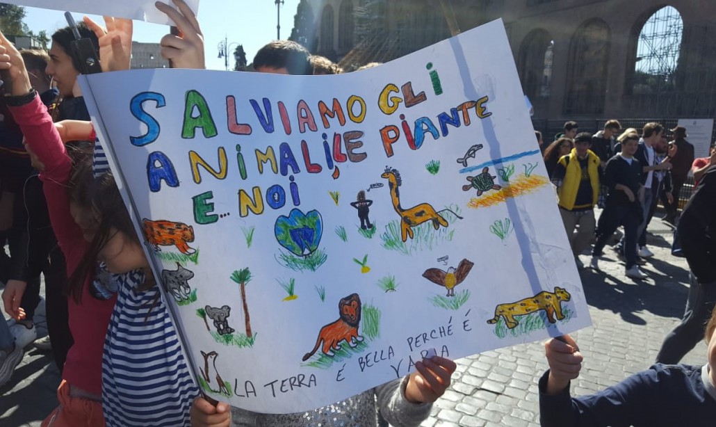 Lo sciopero per il clima a Roma
