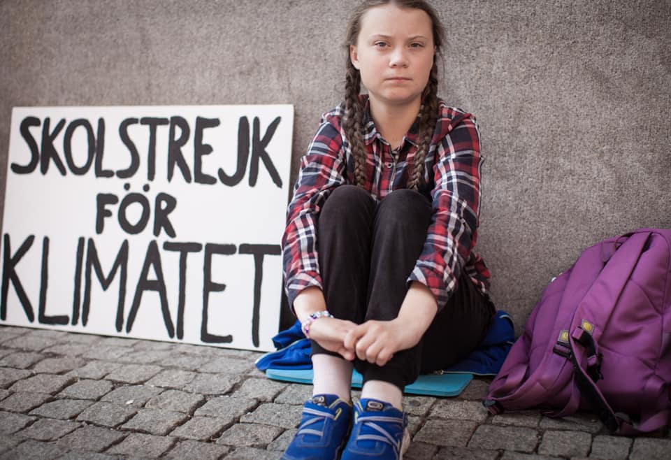 Un palco a pedali per Greta Thunberg a Roma