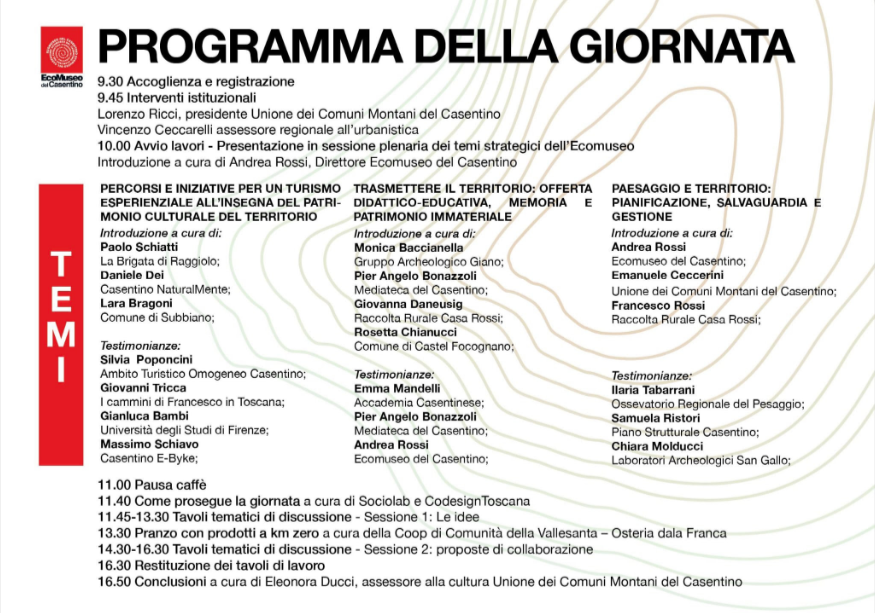 Programma Casentino Telling 7 dicembre 2019