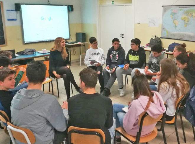 Un giornalista in classe1