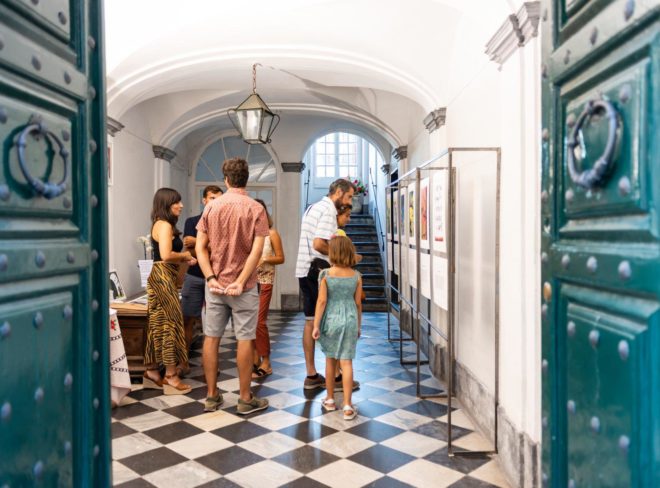 Mostra atrio Pop Eat Nutriamo il Borgo 2019