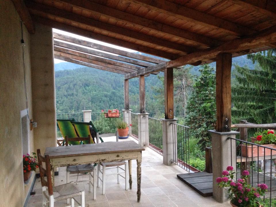 terrazza camere casa di paglia