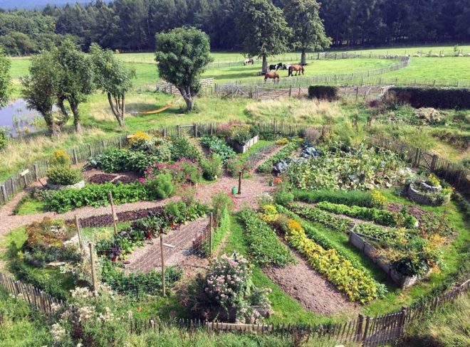 Mandala garden of La Ferme de Haute Desnie in Belgium.