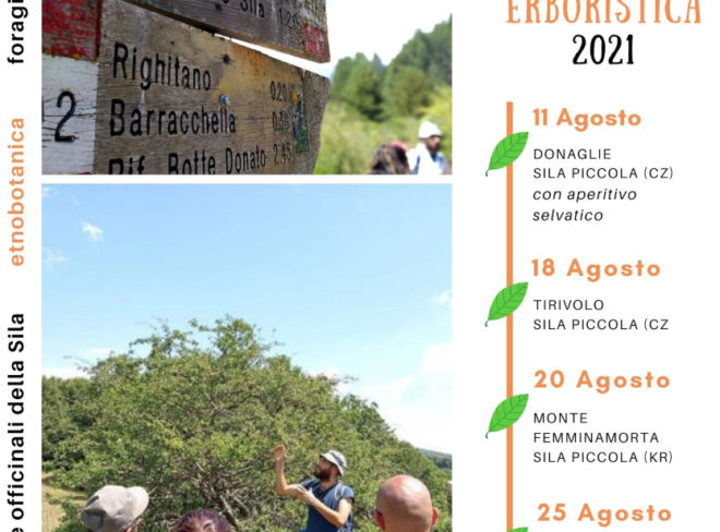 Erborare in Sila 2021 www.benessererboristico.it 1