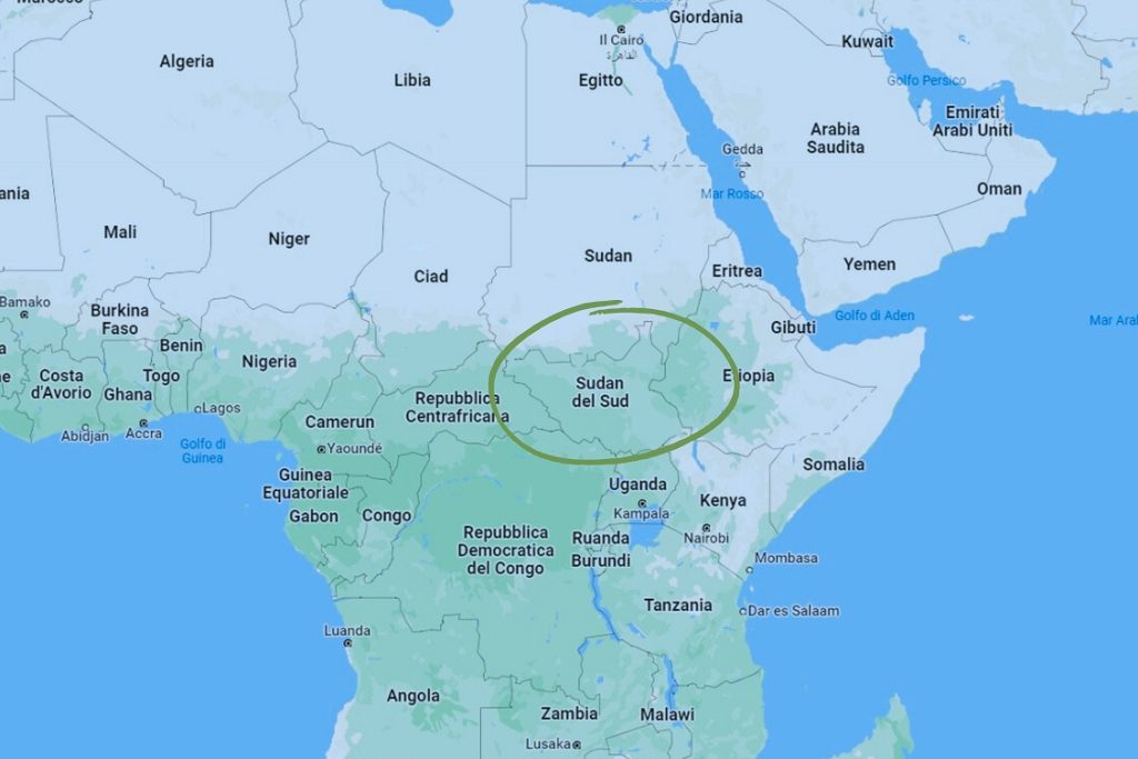 sudan del sud mappa 2