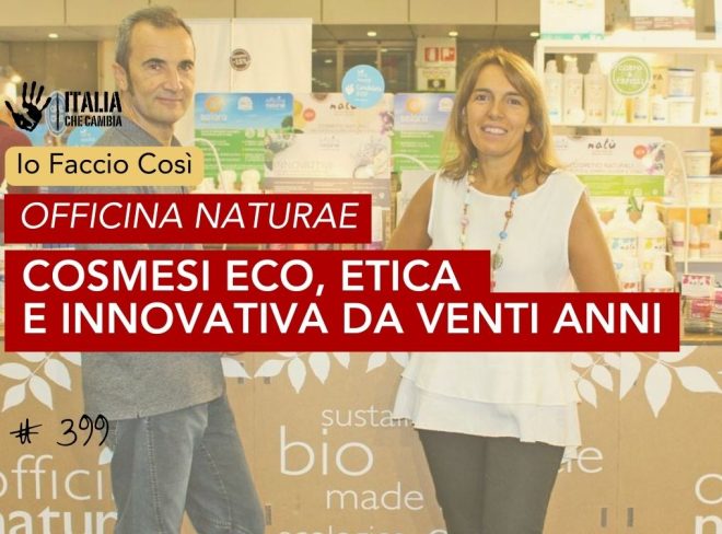 Insieme a Pierluca e Silvia, fondatori di Officina Naturae – azienda romagnola che si occupa di detergenti e cosmetici ecologici ed etici – facciamo un viaggio che tocca i molti aspetti del consumo critico, della riduzione dell'impronta ecologica all'abbandono delle plastica, fino ai tentativi di greenwashing. Il tutto per rispondere a una domanda: come faccio a vivere in maniera più sostenibile nella vita di tutti i giorni?