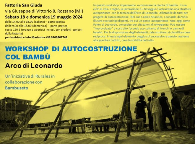 Arco di Leonardo workshop fattoria san giuda 1