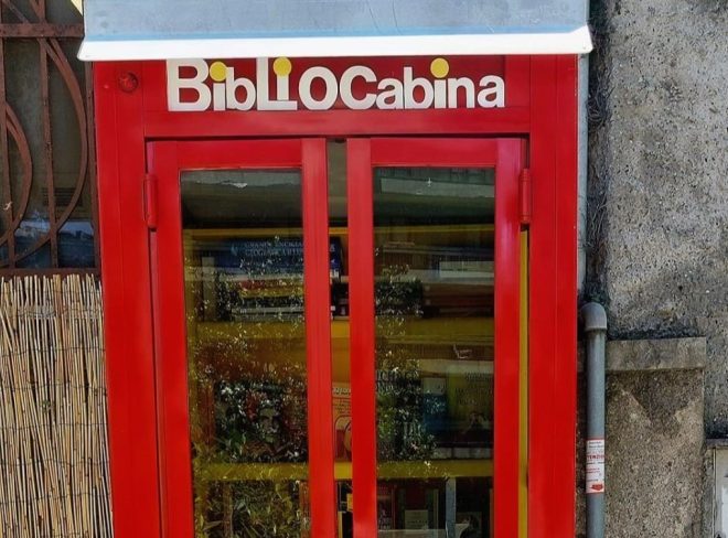 bibliocabina busalla vista di fronte