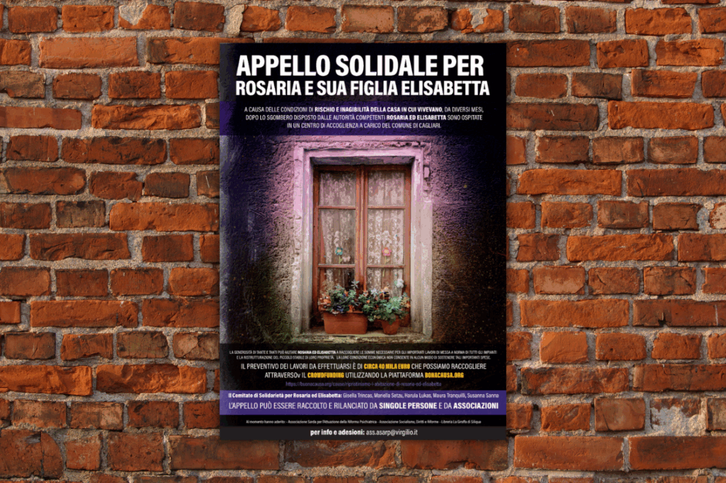 rosaria e elisabetta cagliari raccolta fondi inagibile