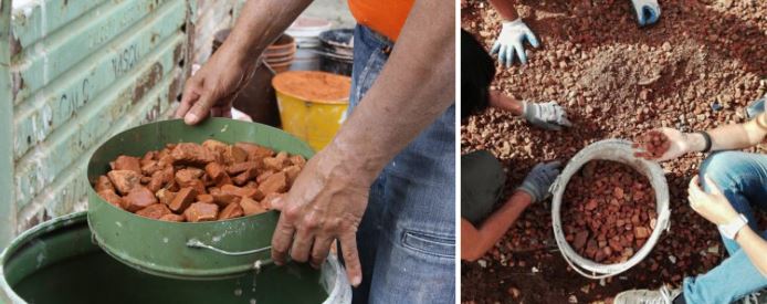 A Biella un workshop pratico di pavimento in cocciopesto romano