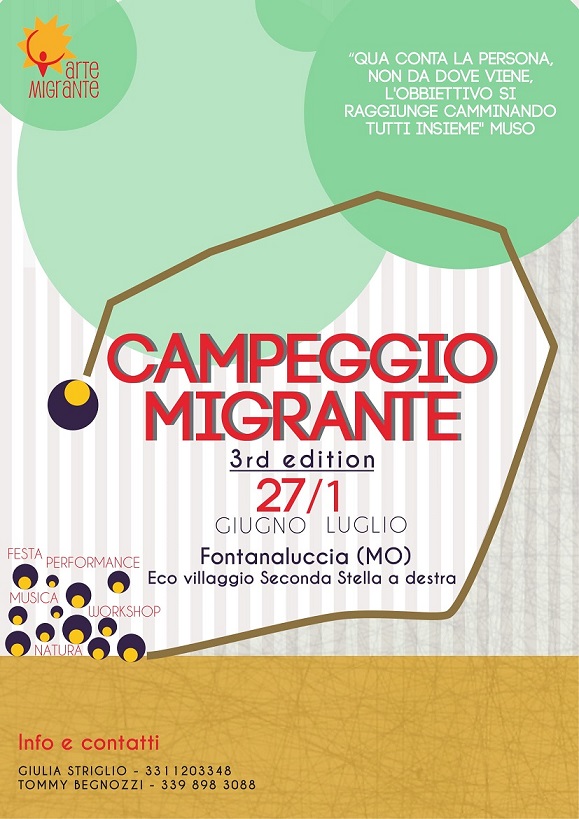 Campeggio Migrante 2018, il raduno nazionale per la conoscenza e l’integrazione