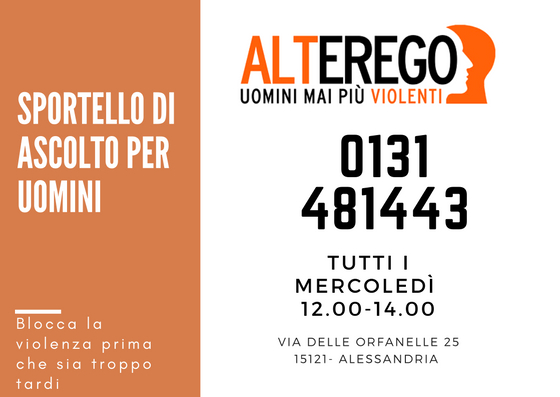 Lo sportello Alter Ego per “uomini mai più violenti”